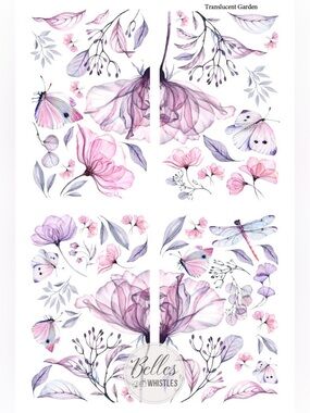 Dixie Belle Belles & Whistles Decor Transfer ~
TRANSLUCENT GARDEN ~ 38"× 24"